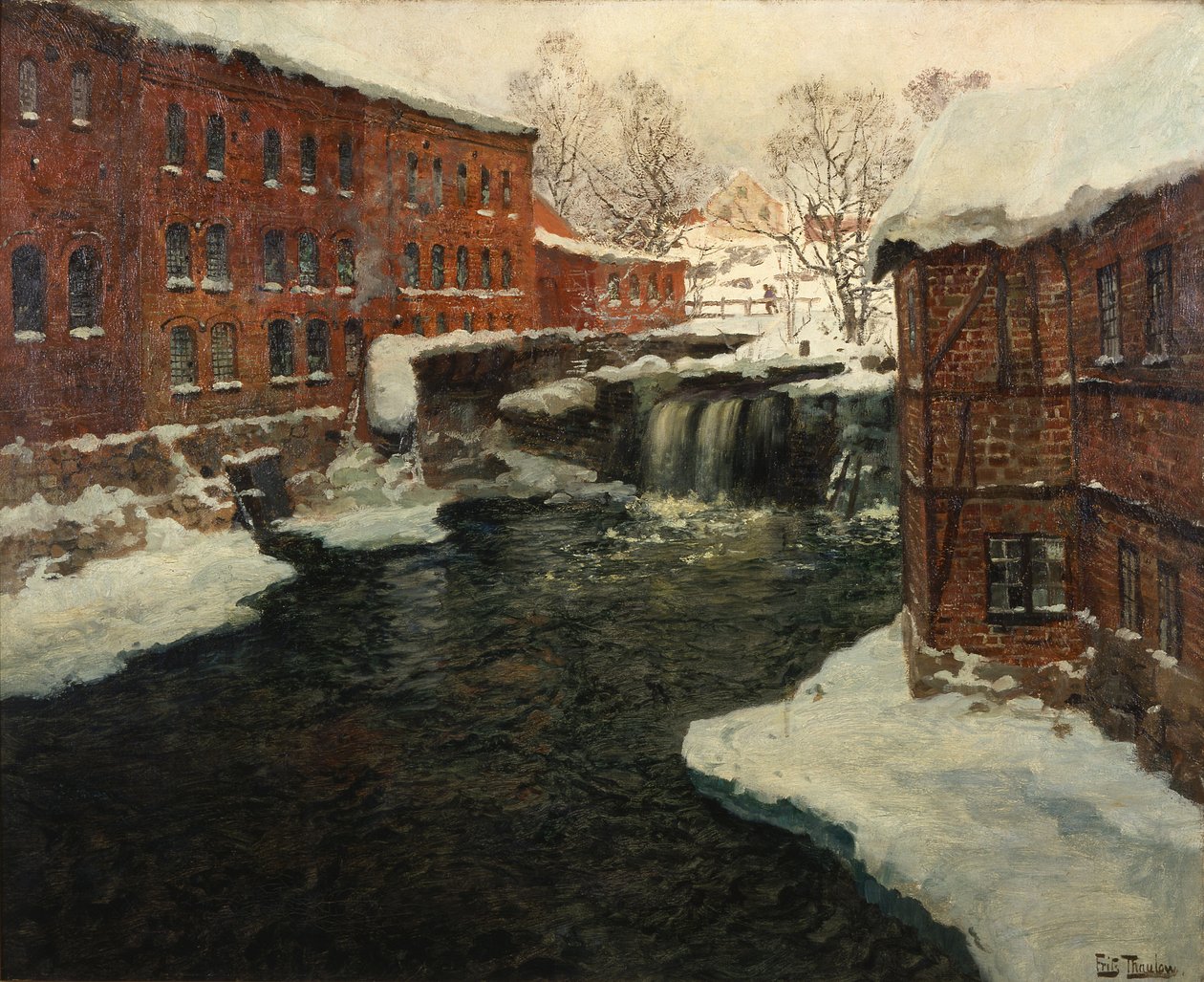 Scène de moulin, vers 1885-90 (huile sur toile) - Fritz Thaulow