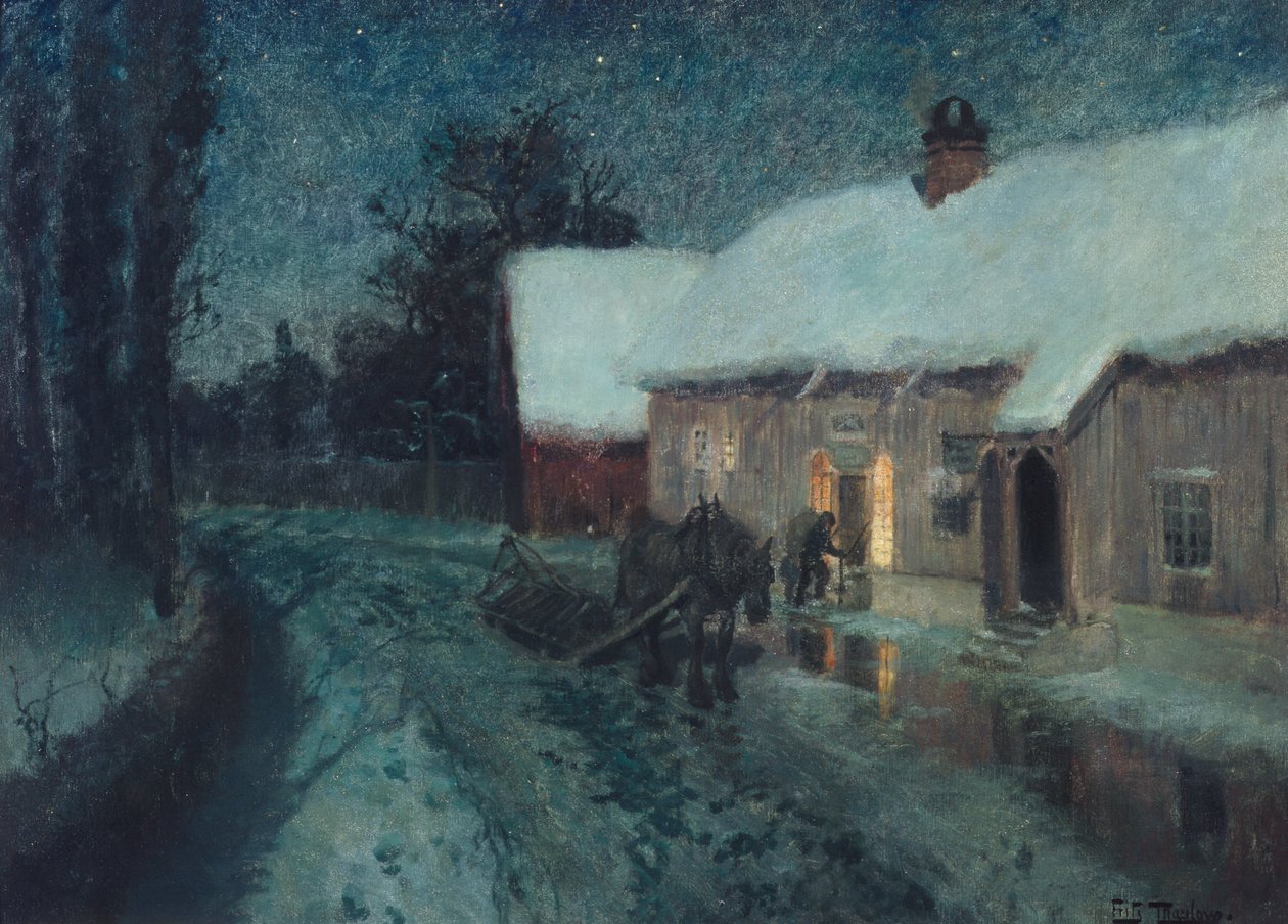 Nuit, vers 1900 - Fritz Thaulow