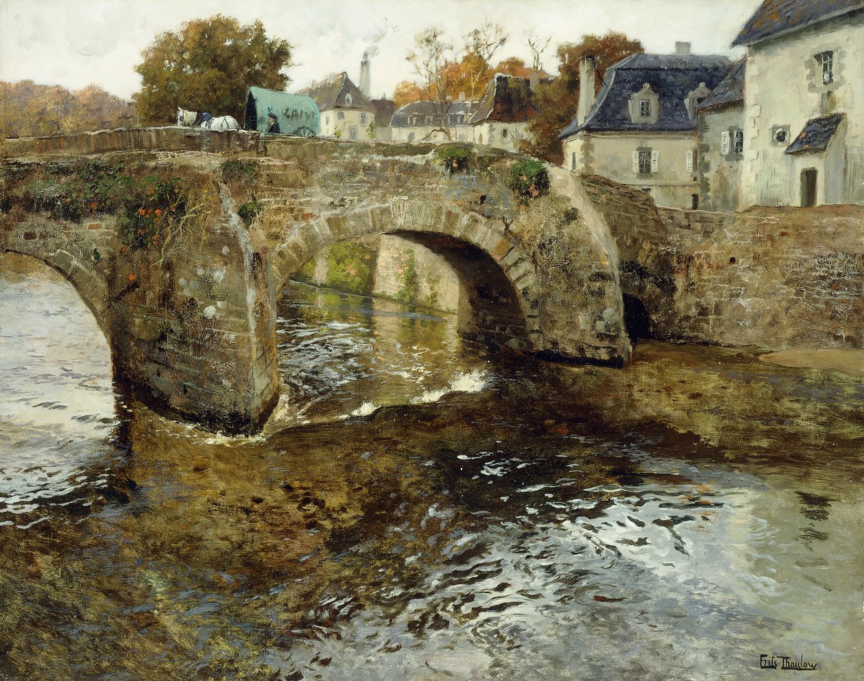 Le vieux pont de pierre - Frits Thaulow