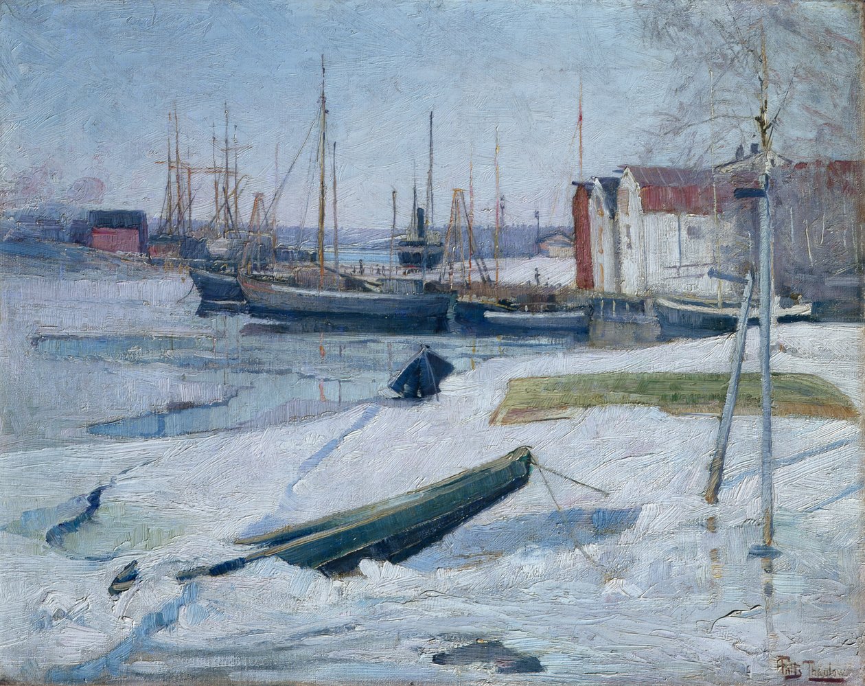 Hiver dans le port, fjord d