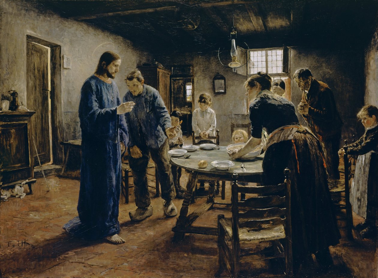 La prière du repas (1885) - Fritz von Uhde