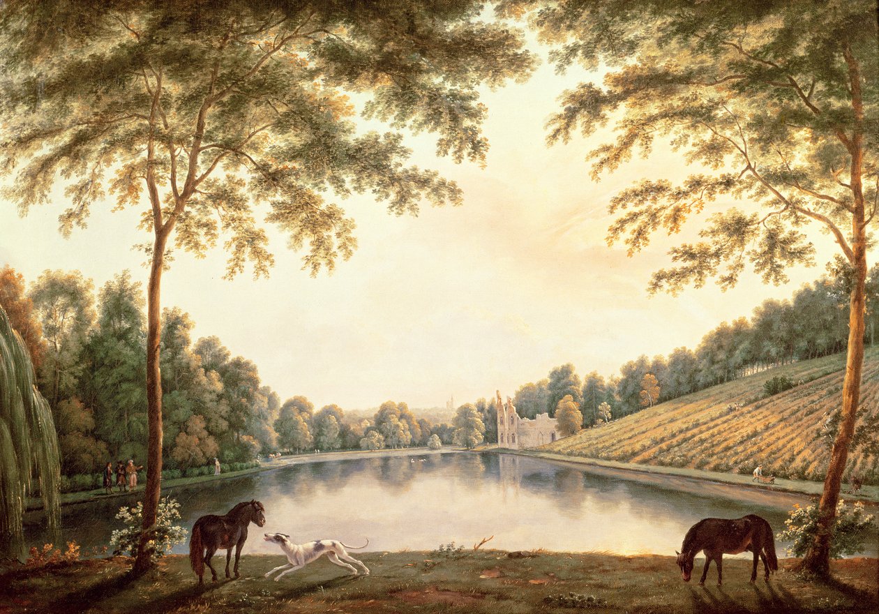 Vue du lac et des ruines de l