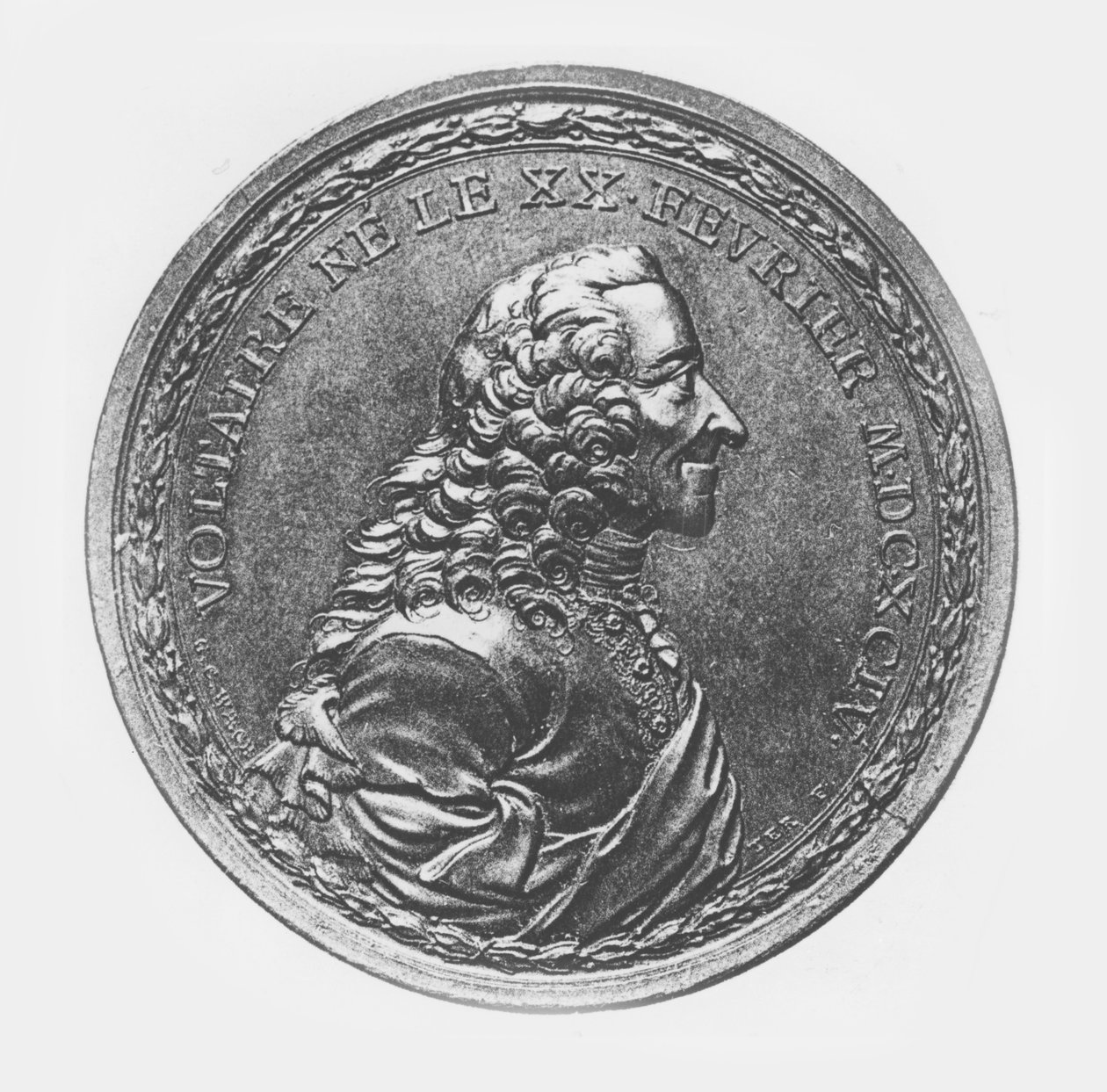 Médaillon de Voltaire, vers 1770 - G.C. Wachter