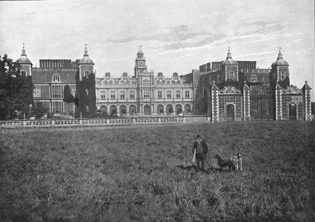 Hatfield House, façade sud, vers 1900 - G. W. Wilson and Company