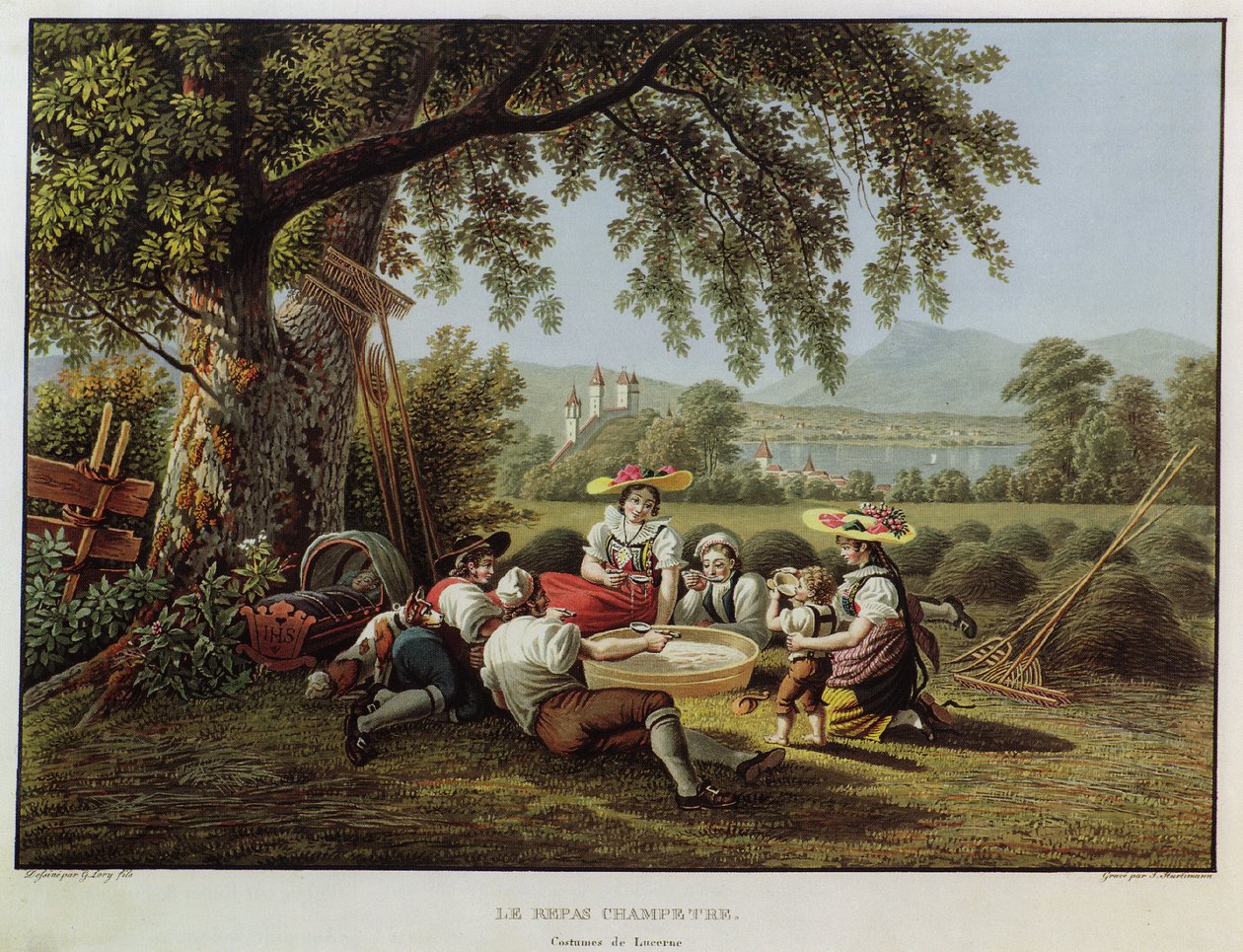 Le Repas dans le champ - Mathias Gabriel Lory