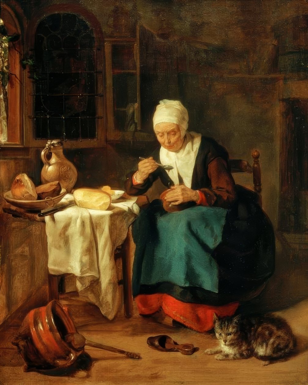Femme mangeant de la bouillie - Gabriel Metsu