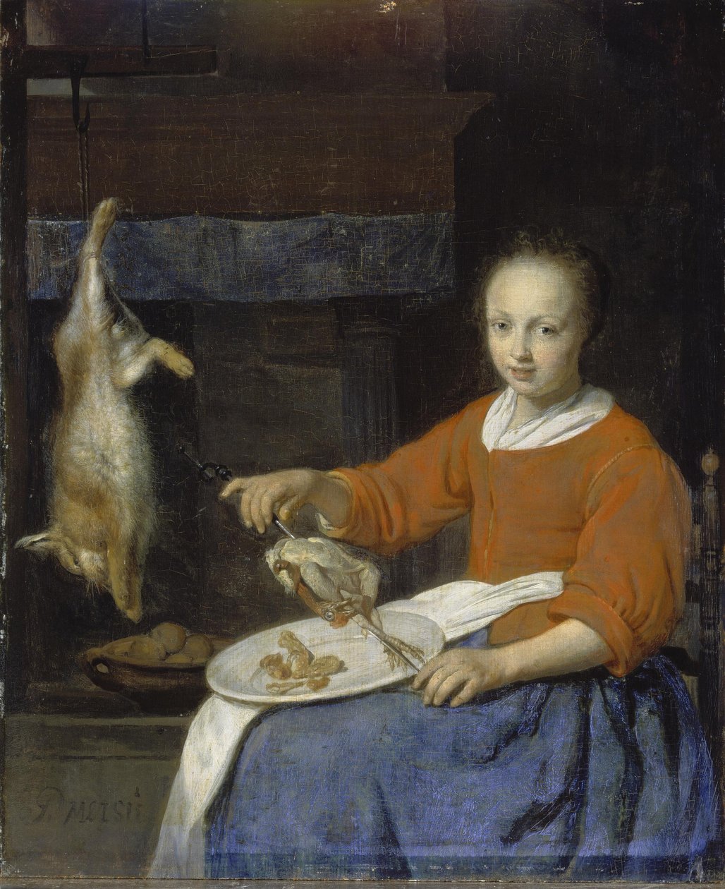 French : La cuisinière The Kitchenmaid - Gabriel Metsu