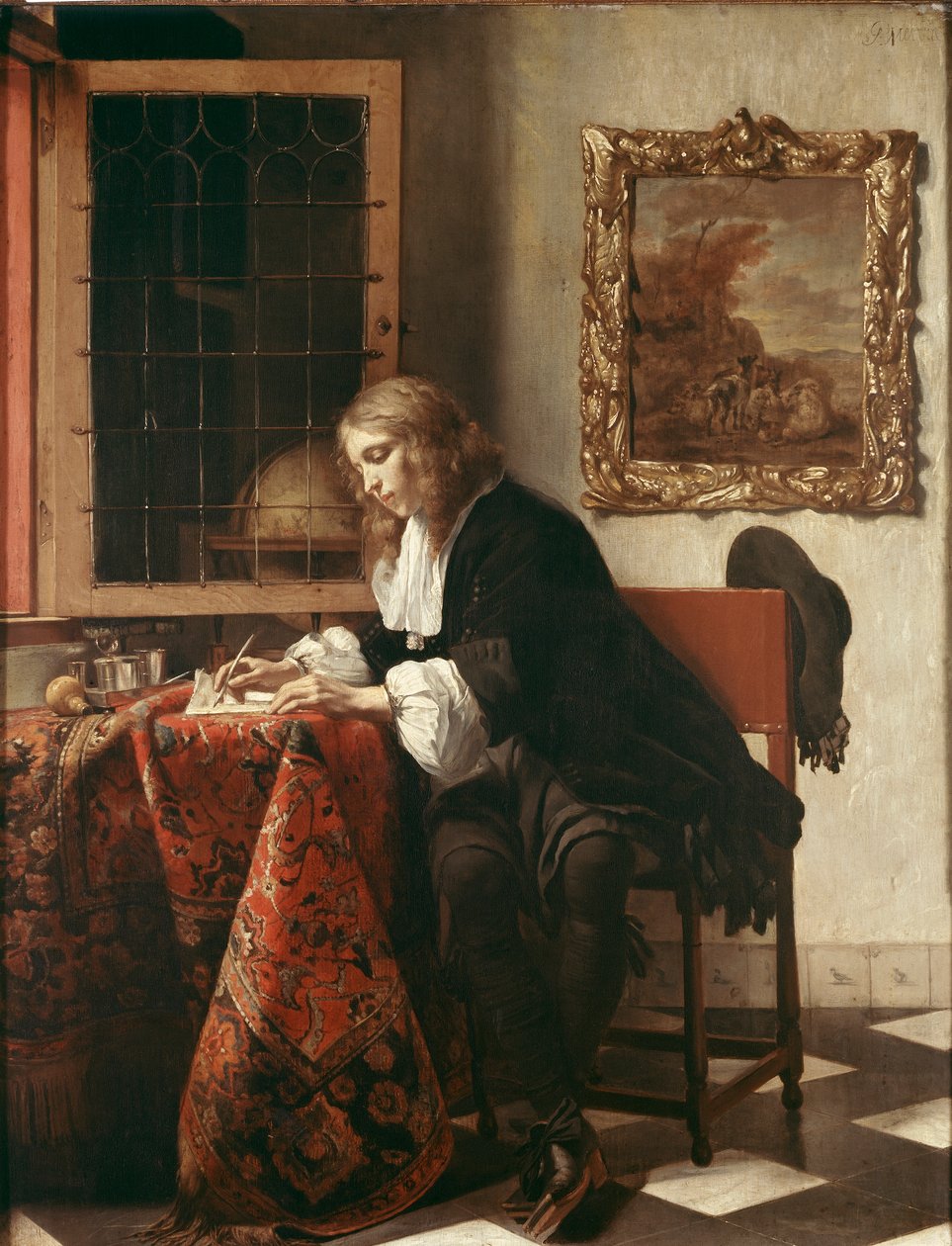 Homme écrivant une lettre - Gabriel Metsu