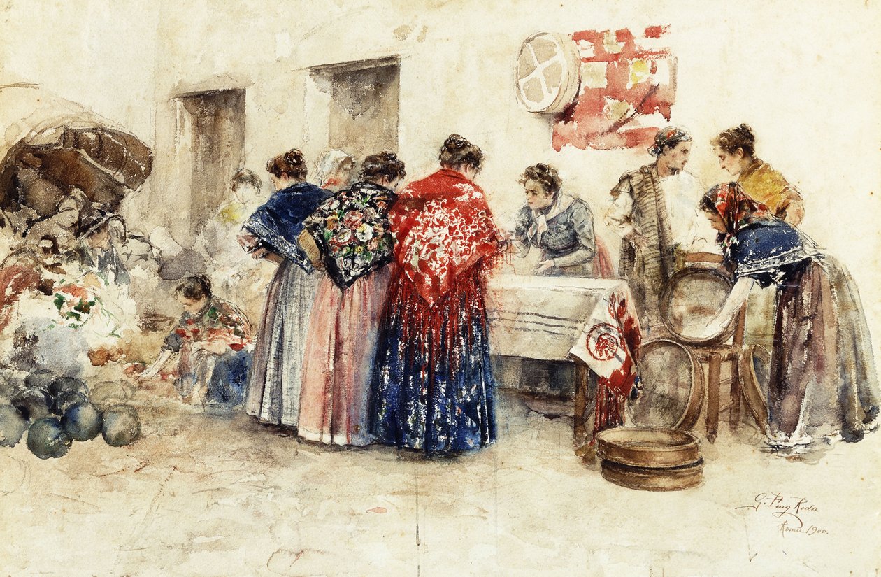 Au marché, 1900 - Gabriel Puig Roda