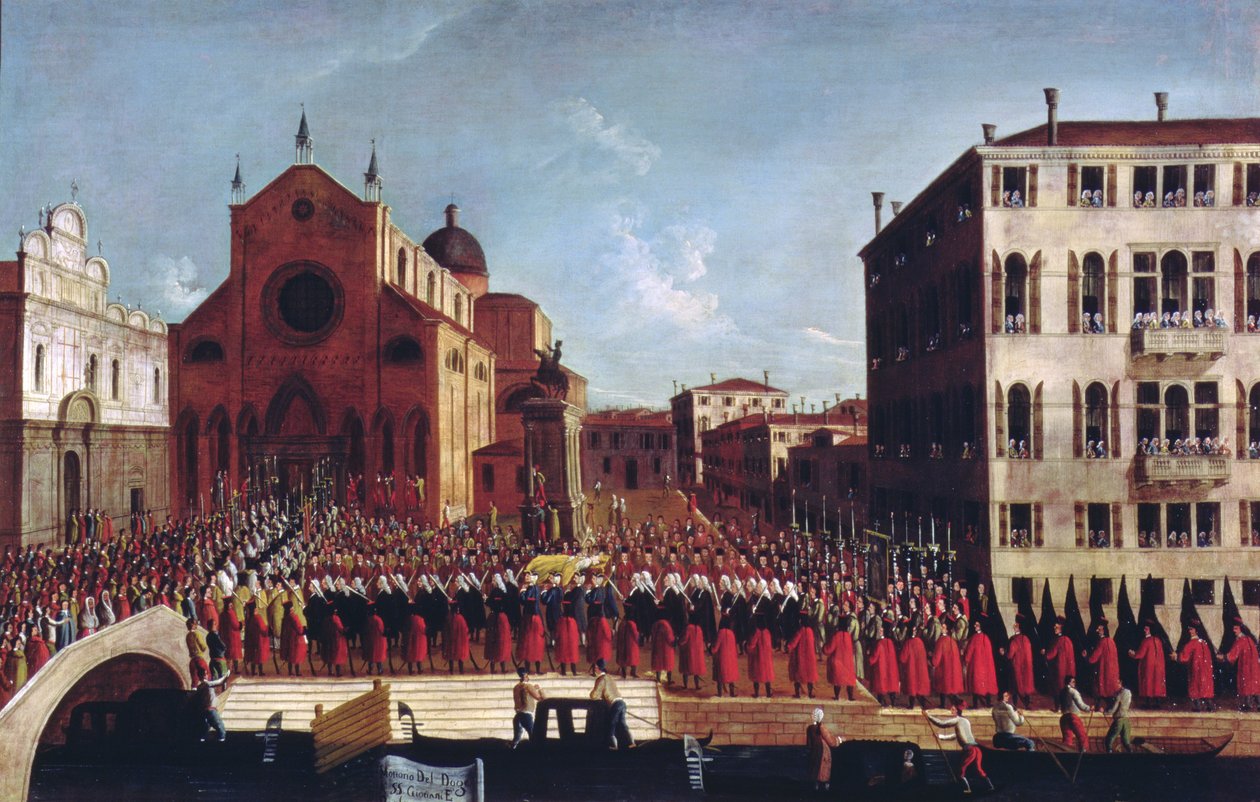 Les funérailles du Doge à SS. Giovanni et Paolo, Venise - Gabriele Bella