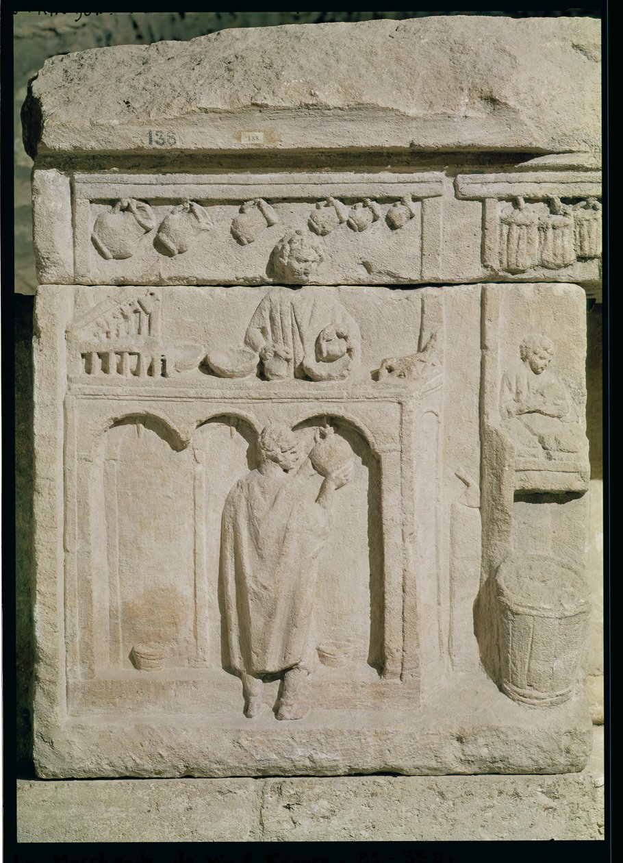 Relief représentant un marchand de vin, 2e-3e siècle - Gallo Roman