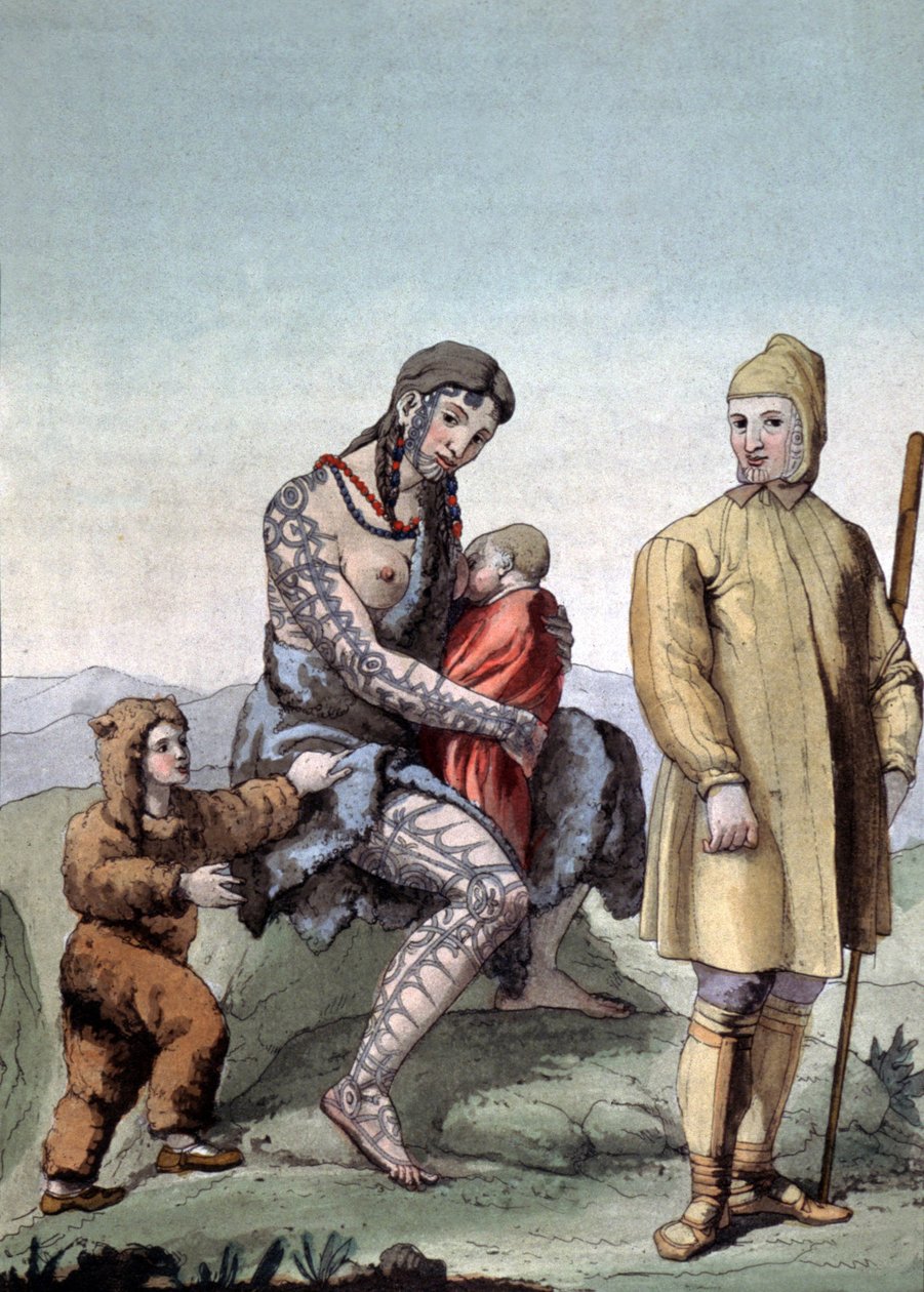 Famille tchouktche, vers 1810 - Gallo Gallina