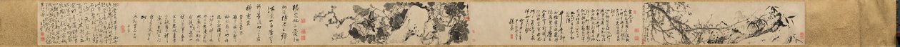 Fleurs de prunier et pivoines - Gao Fenghan