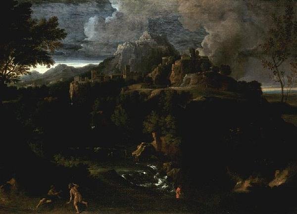 Paysage avec figures - Gaspard Poussin Dughet
