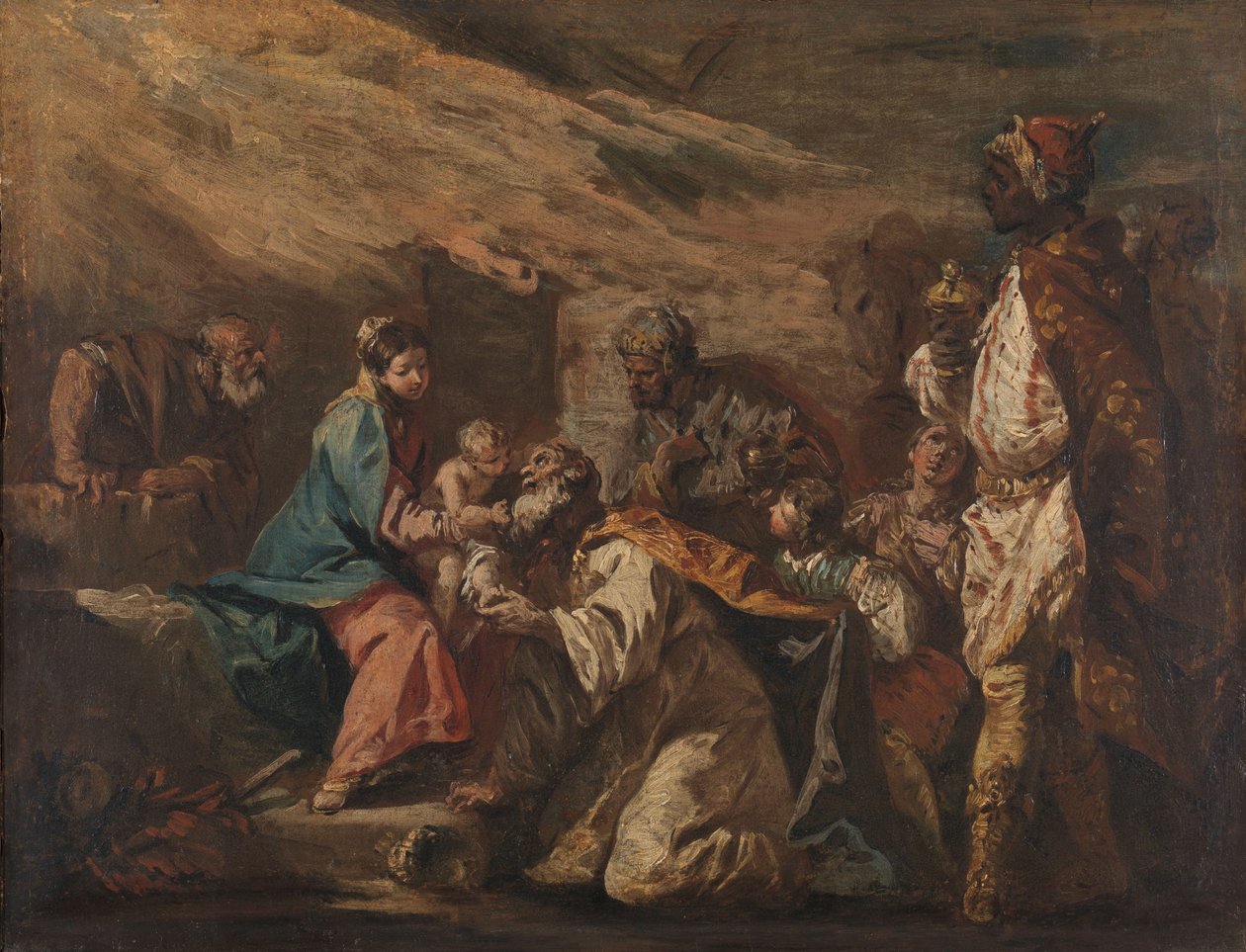 Adoration des Mages - Gasparo Diziani (attributed to)