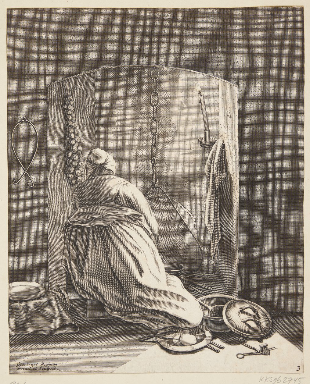 Une femme qui cuisine - Geertruyt Roghman