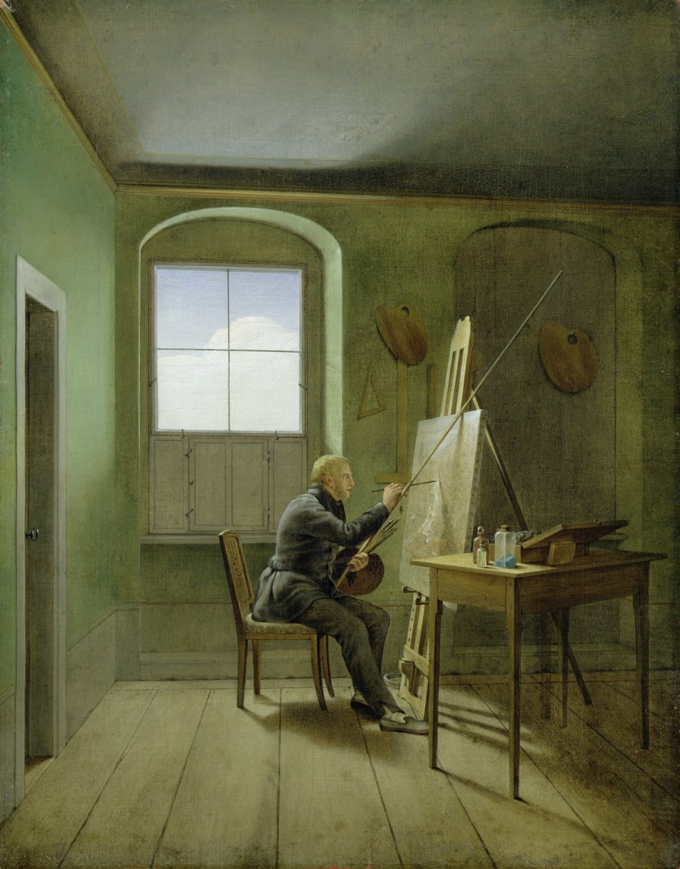 Caspar David Friedrich (1774-1840) dans son atelier, 1811 - Georg Friedrich Kersting