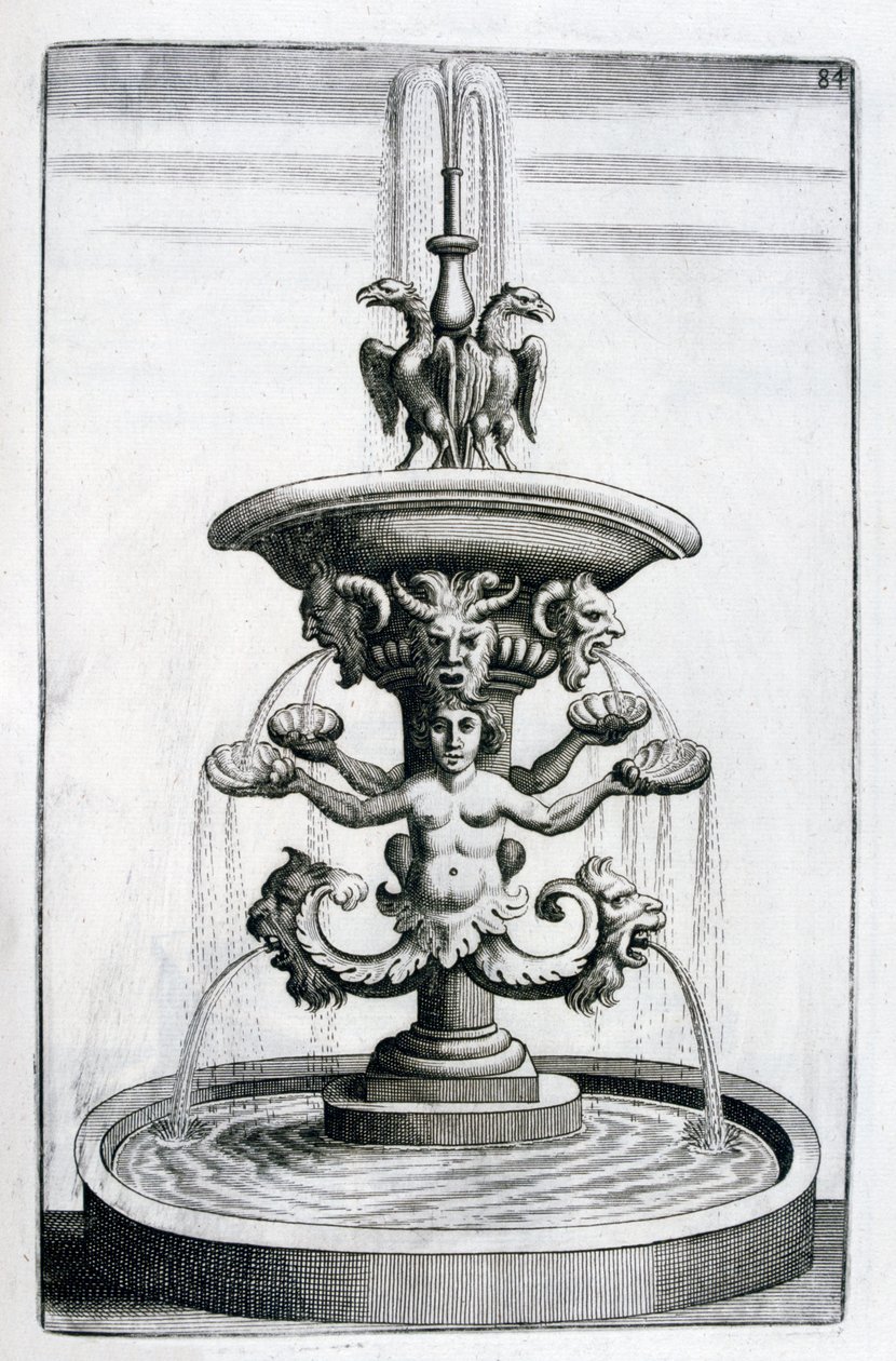 Conception de fontaine, 1664 - Georg Andreas Bockler