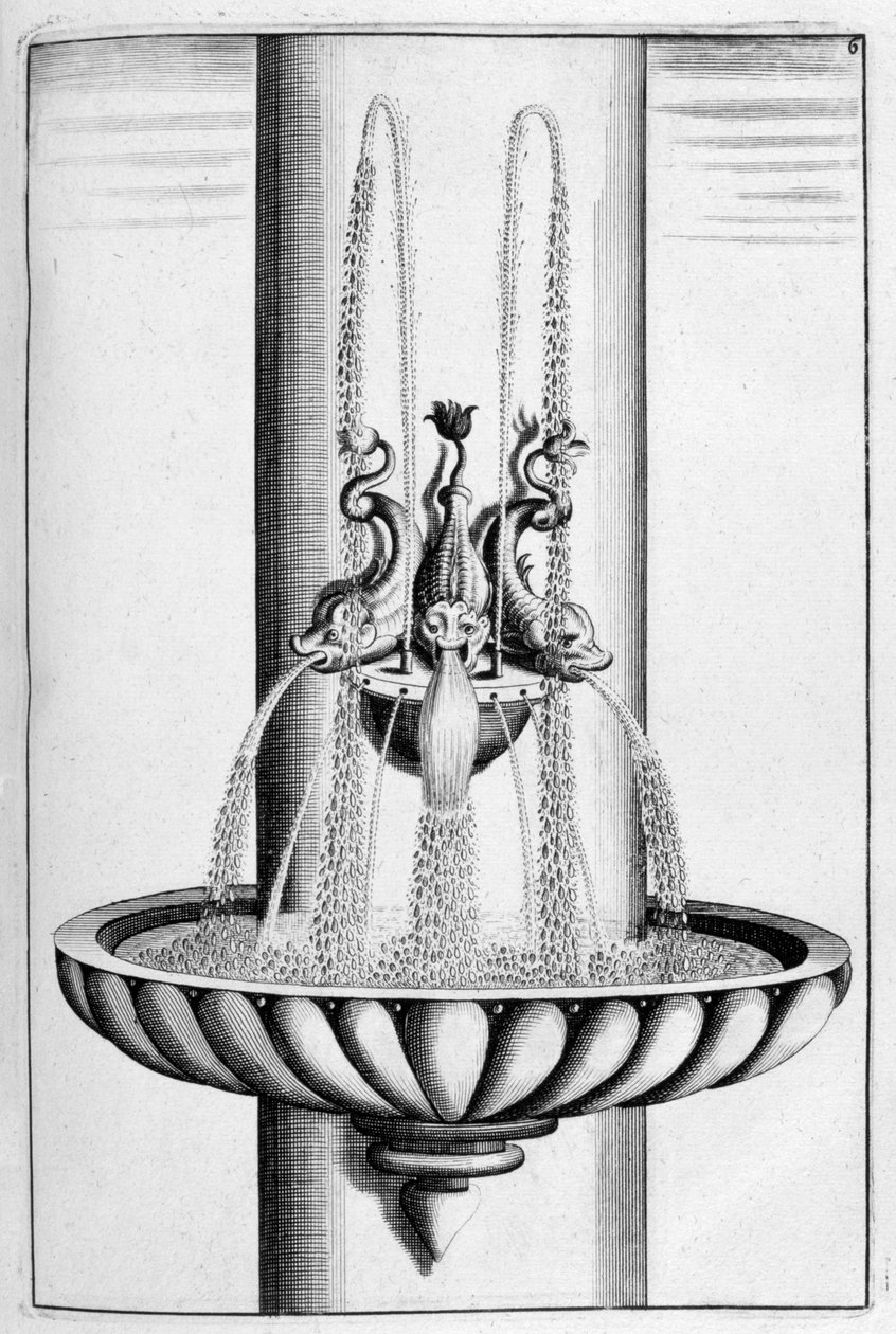 Conception de fontaine ornementale, 1664 - Georg Andreas Bockler
