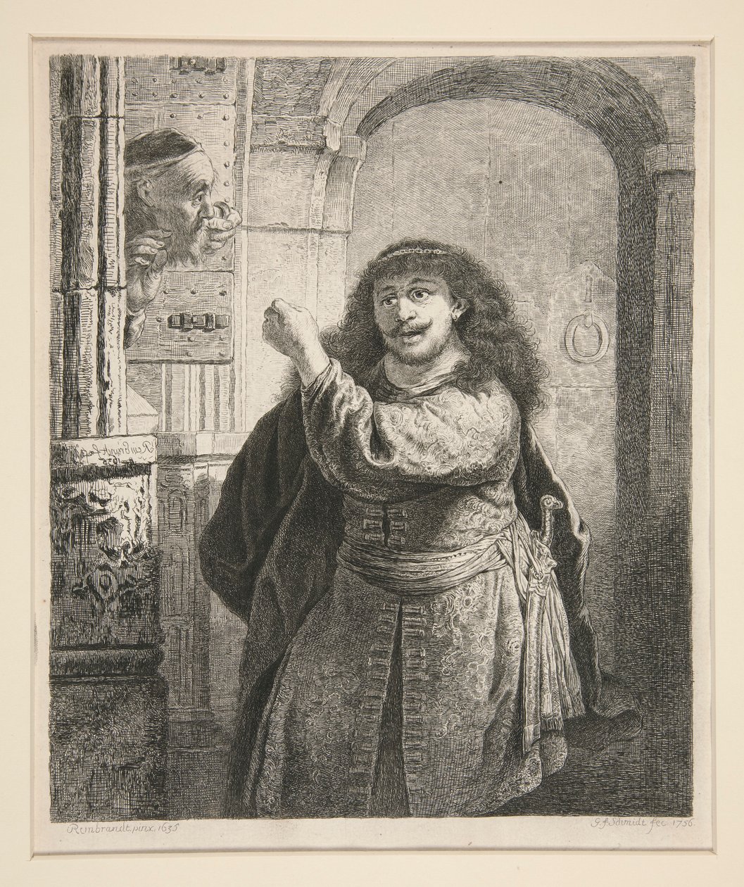 Samson menaçant son beau-père - Georg Friedrich Schmidt