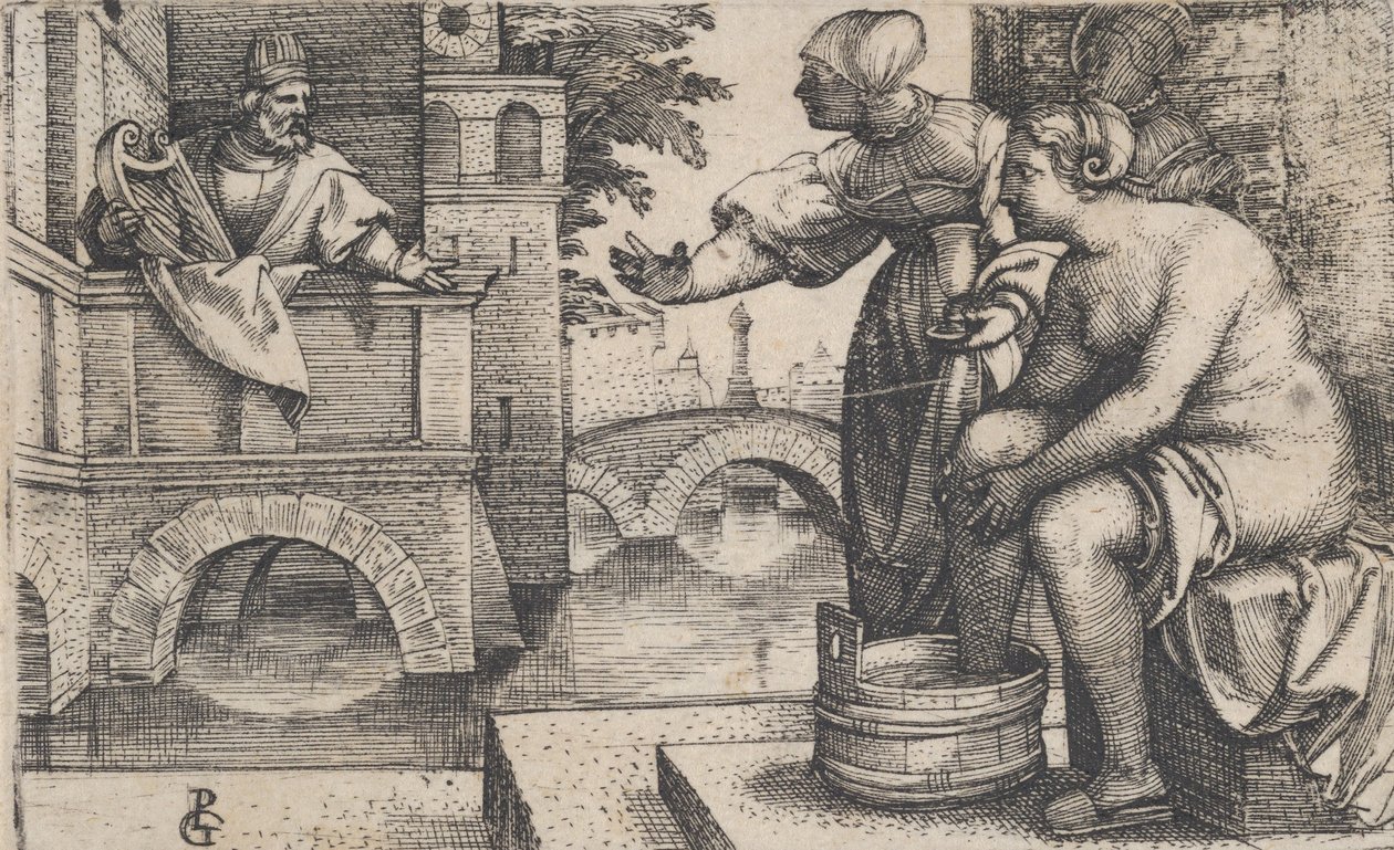 David et Bethsabée - Georg Pencz