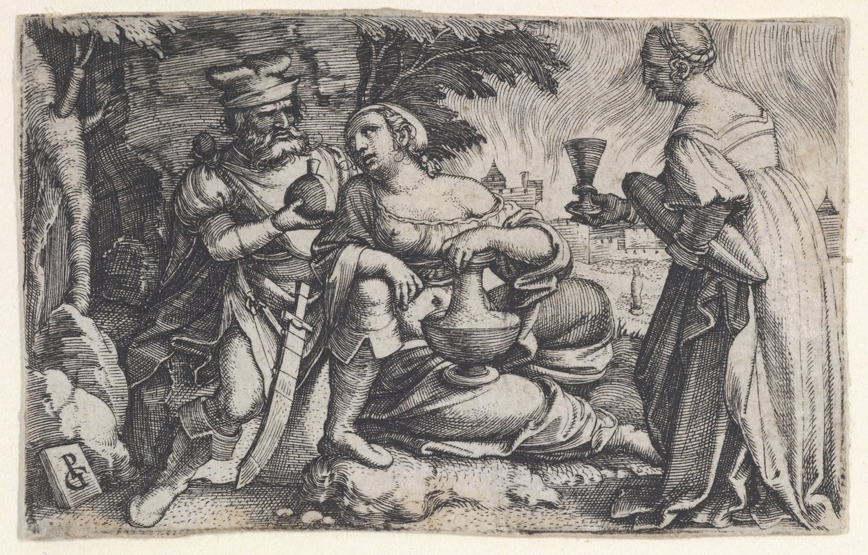 Loth et ses filles - Georg Pencz