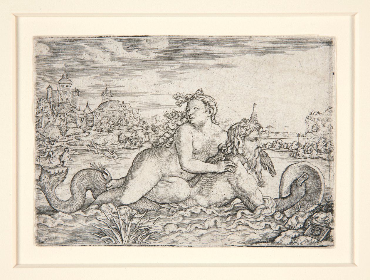 Jeune fille enlevée par un monstre marin - Georg Pencz