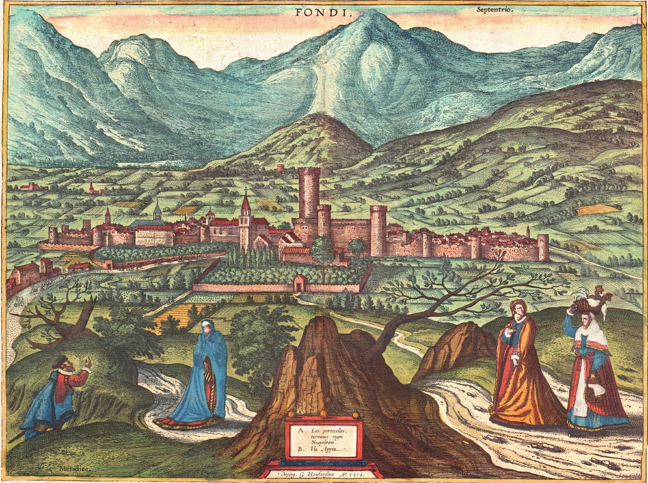 Fondi, Italie - Georg and Hogenberg Franz (1535 90) Braun