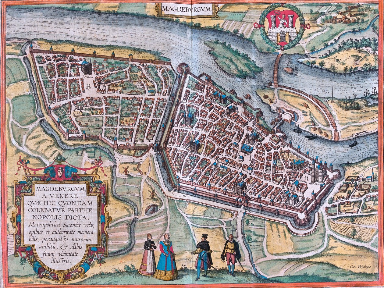 Magdeburg, Allemagne - Georg and Hogenberg Franz (1535 90) Braun