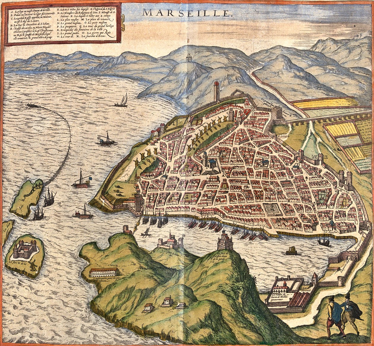 Marseille, France - Georg and Hogenberg Franz (1535 90) Braun