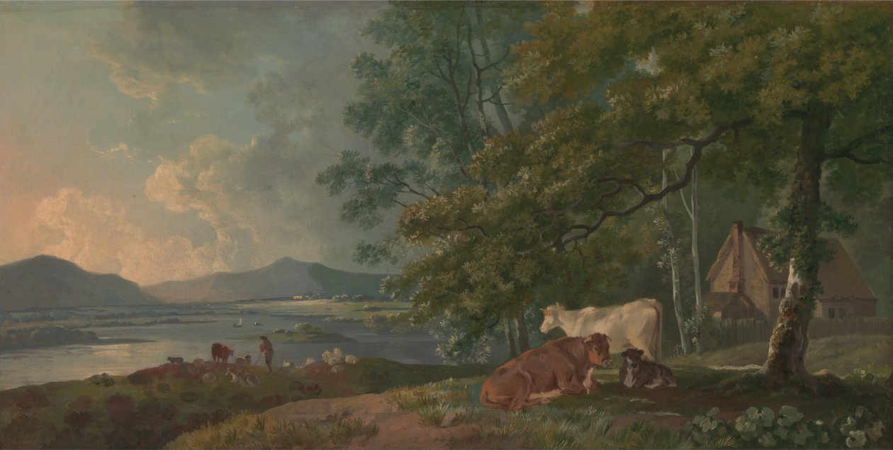 Matin - Paysage avec du bétail - George Barret