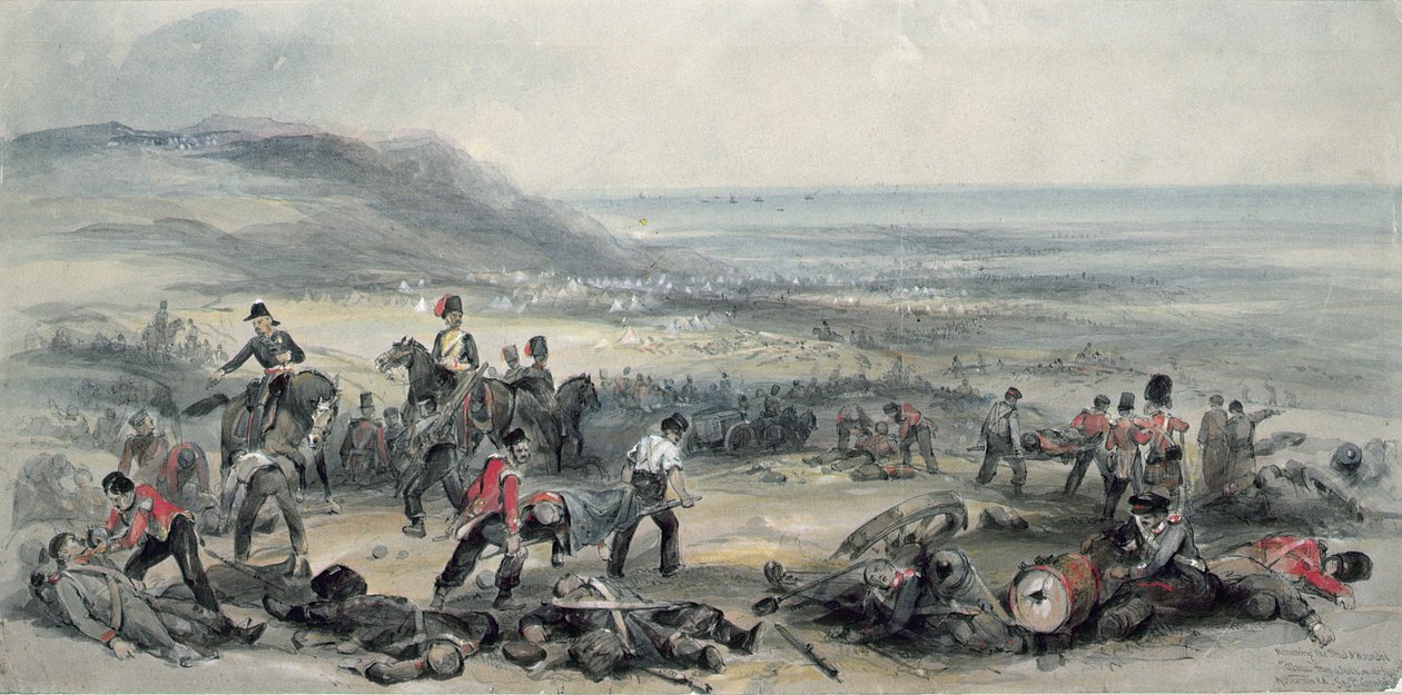 Enlèvement des morts et des blessés après la bataille de l