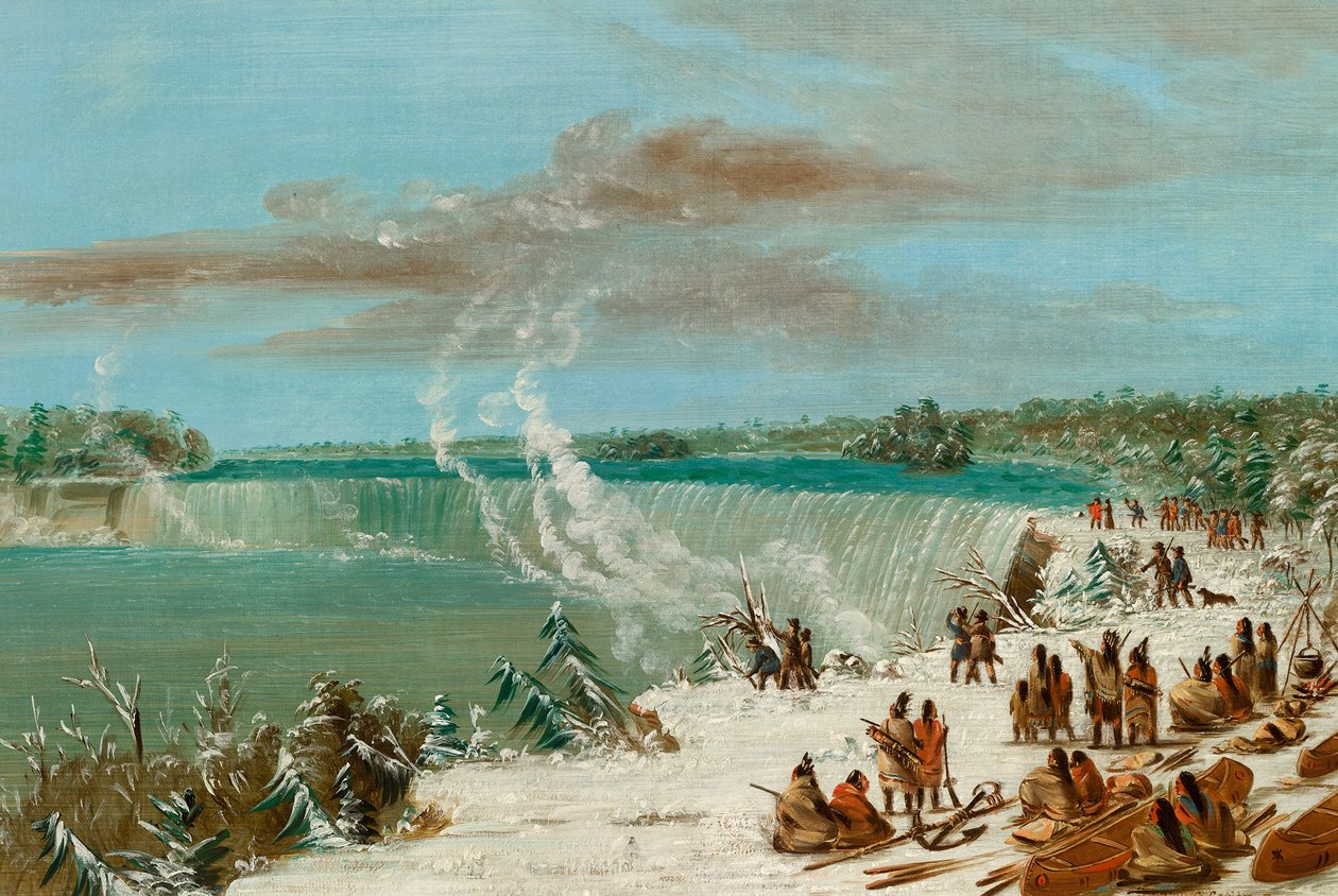 Portage autour des chutes du Niagara à Table Rock, 1847-48 - George Catlin