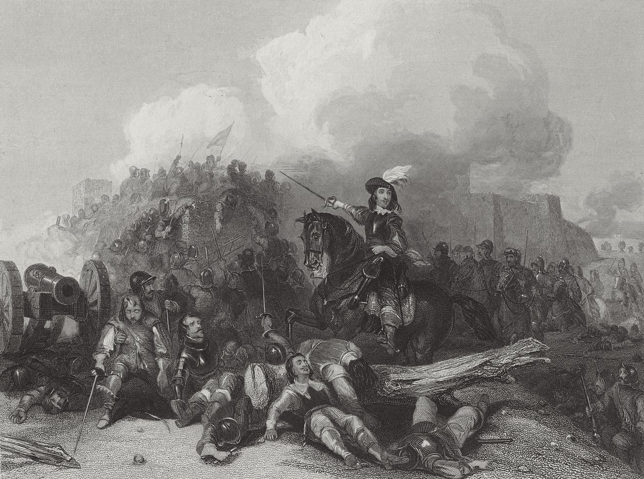 Assaut de Bristol, gravé par J.C. Varrall 1844 - George Cattermole