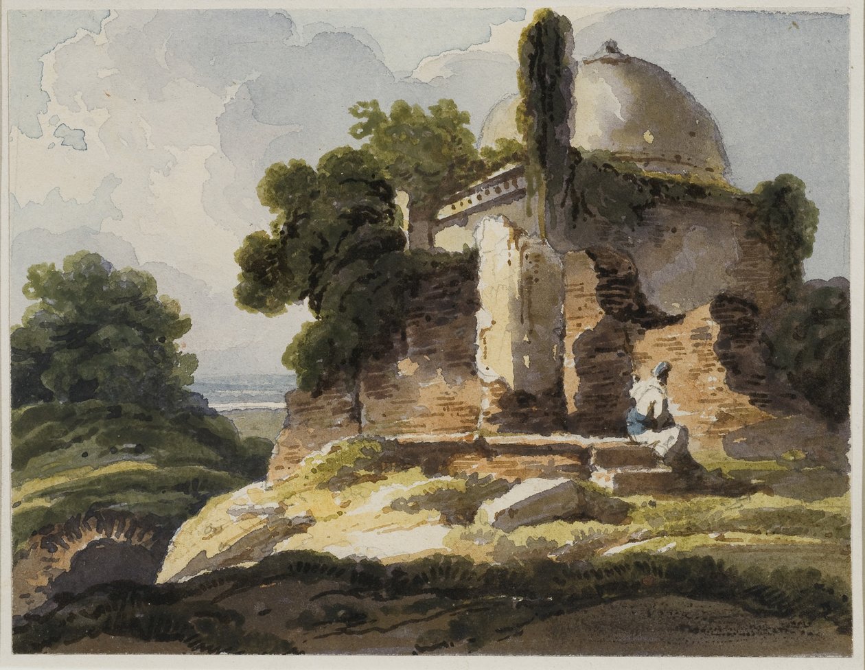 Paysage avec tombeau musulman à dôme, 1819 - George Chinnery