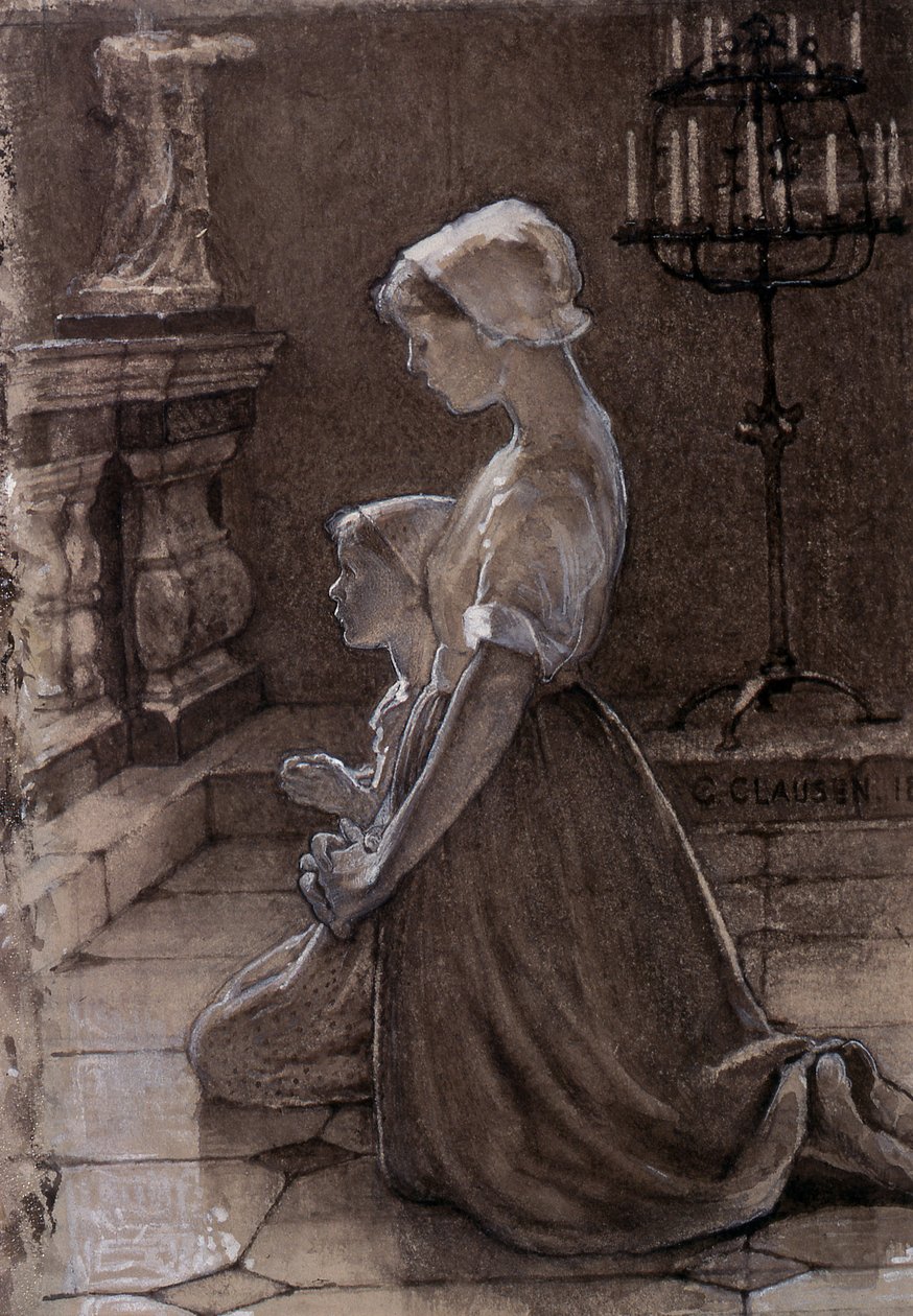 Paysannes françaises priant - George Clausen