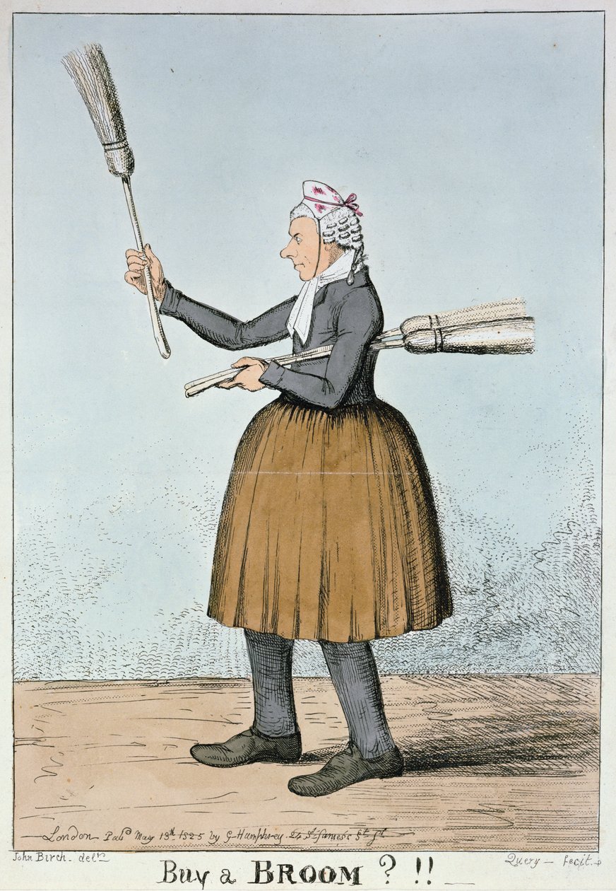 Achetez un balai !!, 1825 (gravure en couleur) - George Cruikshank