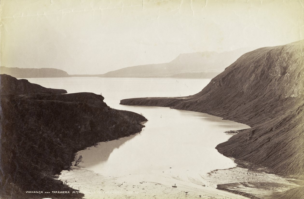 Montagnes Wahanga et Tarawera, depuis le lac Tarawera, octobre 1886 - George Dobson Valentine