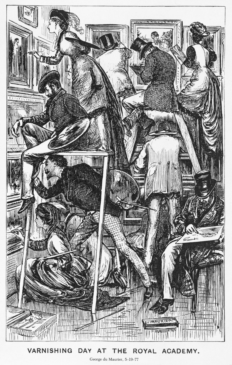 Jour de vernissage à la Royal Academy, illustration pour 