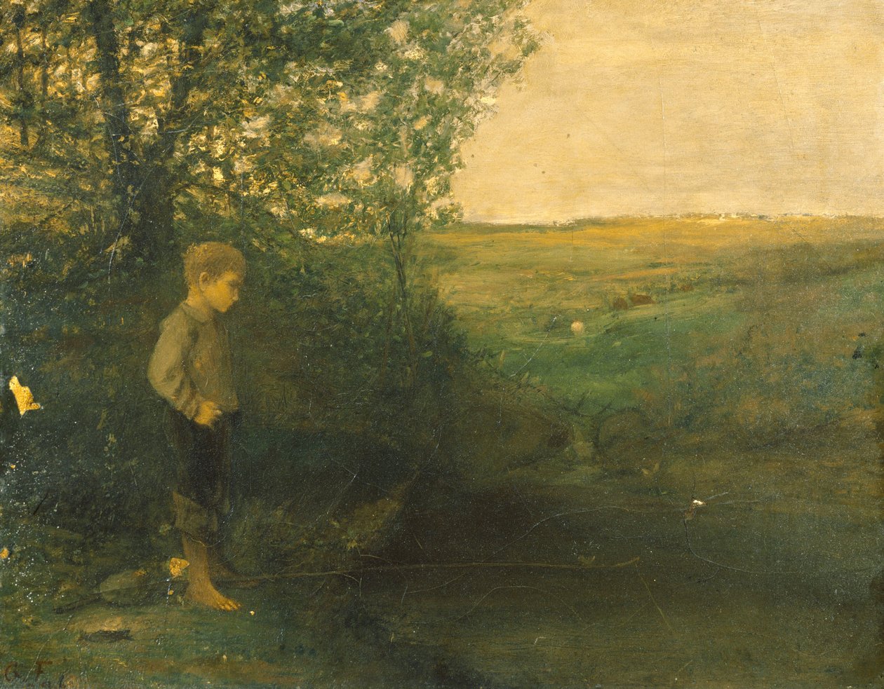Garçon pêchant - George Fuller