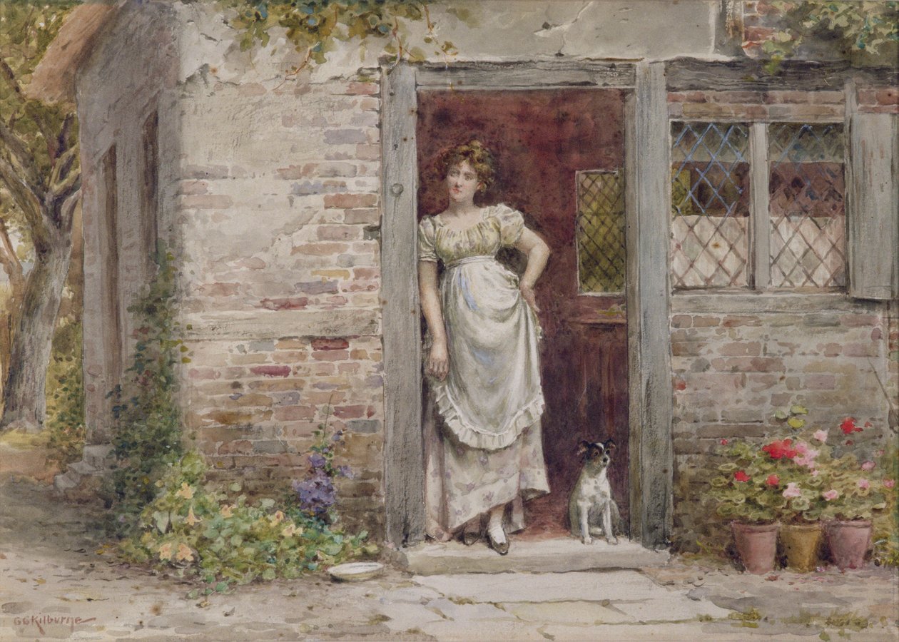 En attendant le courrier - George Goodwin Kilburne