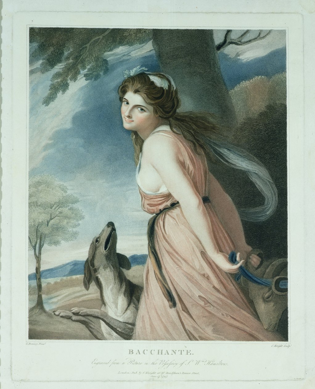 Bacchante, gravé et pub. par Charles Knight (1743-c.1826), 1797 - George Romney
