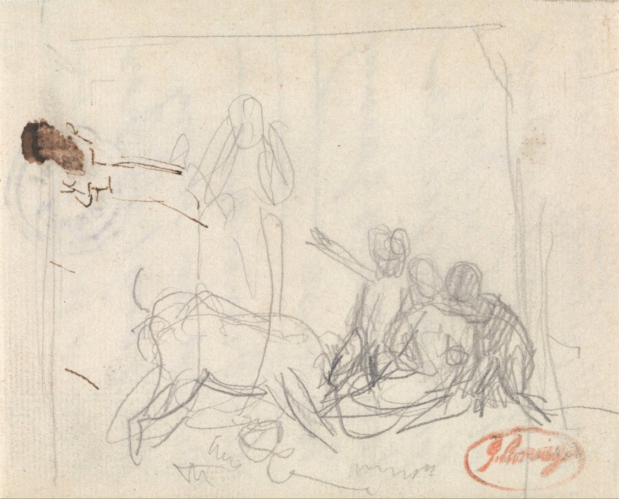 Enfants et une chèvre - George Romney