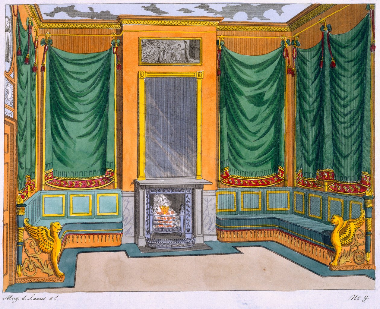 Conception de Chambre, George Smith, de Magazin des Luxus, Paris et Leipzig Vol IV, 19ème siècle - George Smith