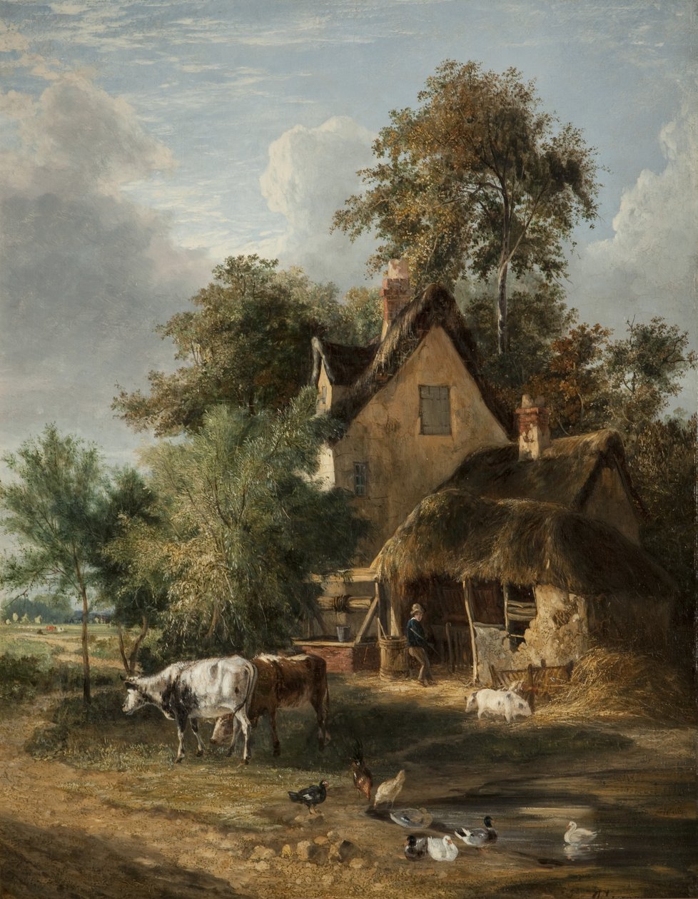 Scène de cour de ferme - George Vincent
