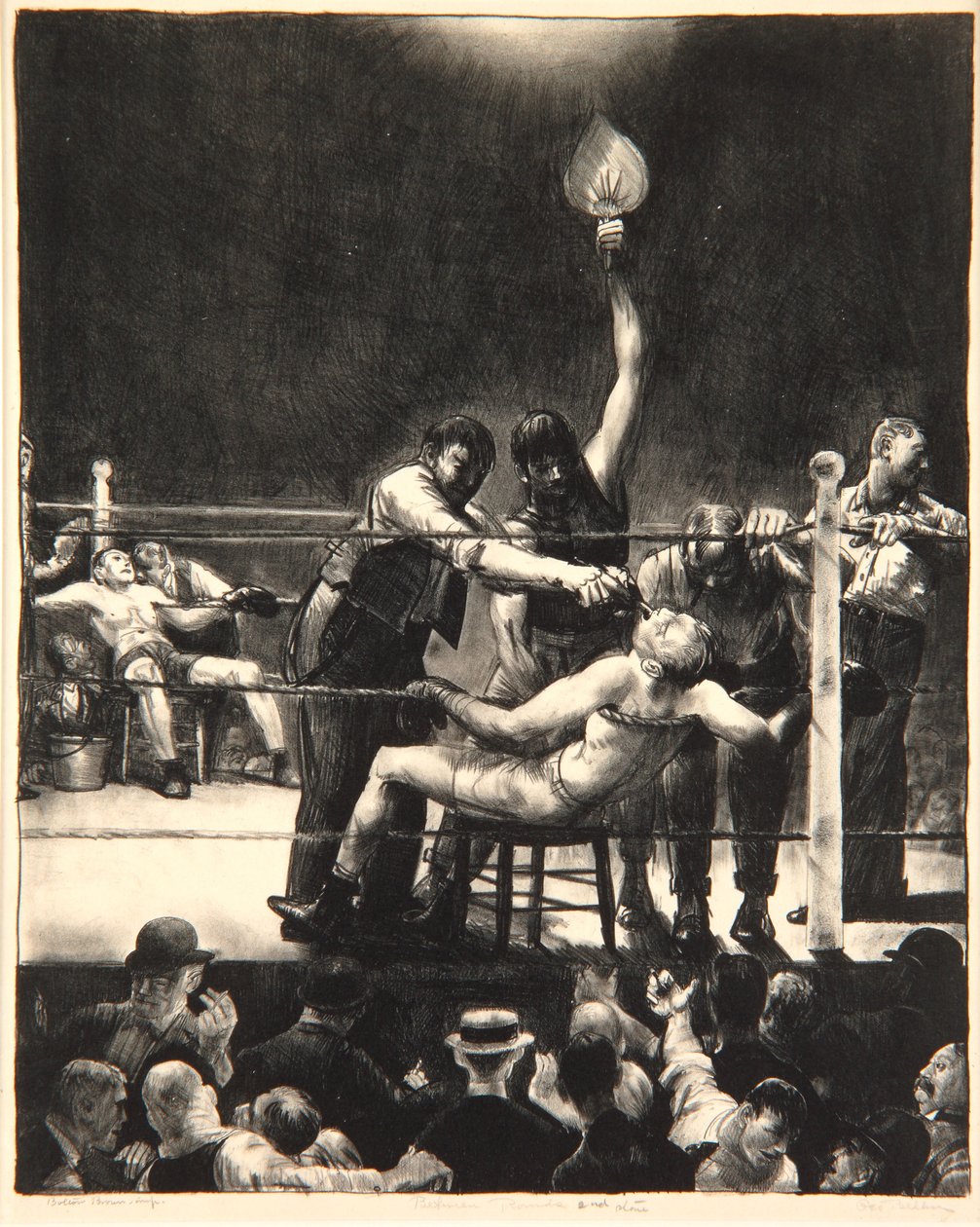 Entre les rounds, petit, deuxième pierre, 1923 - George Wesley Bellows