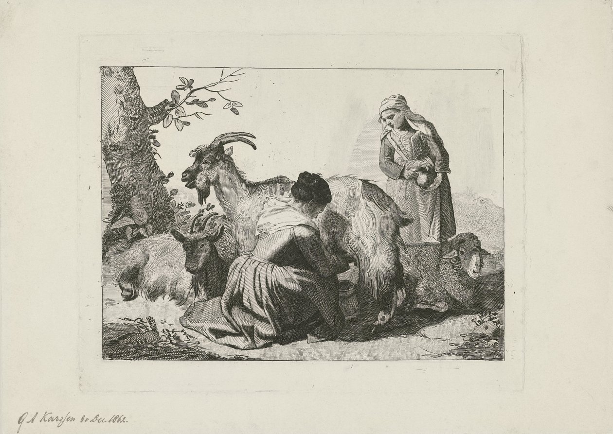 Traite des chèvres - George Andries Karsen