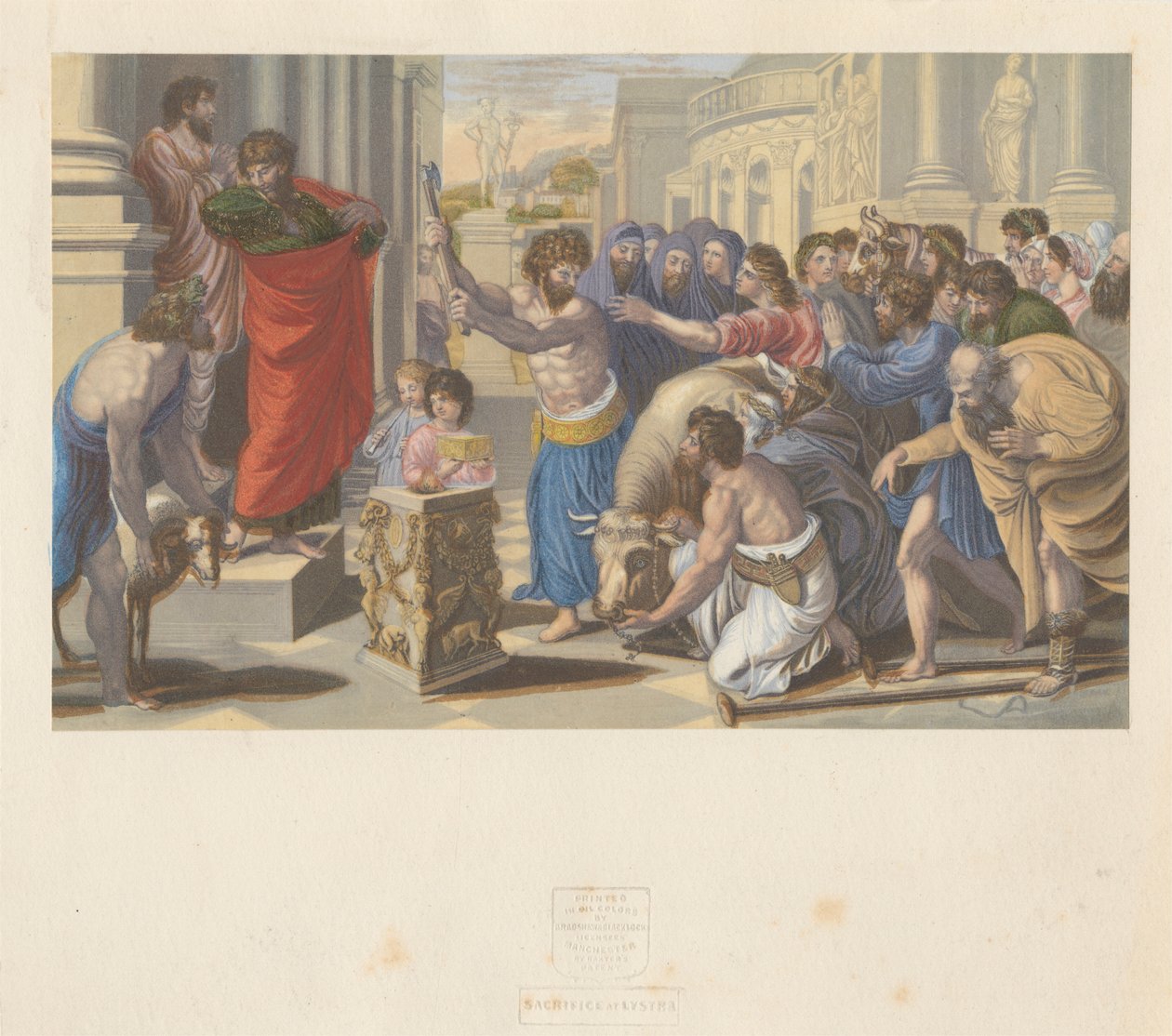Le sacrifice à Lystre - George Baxter