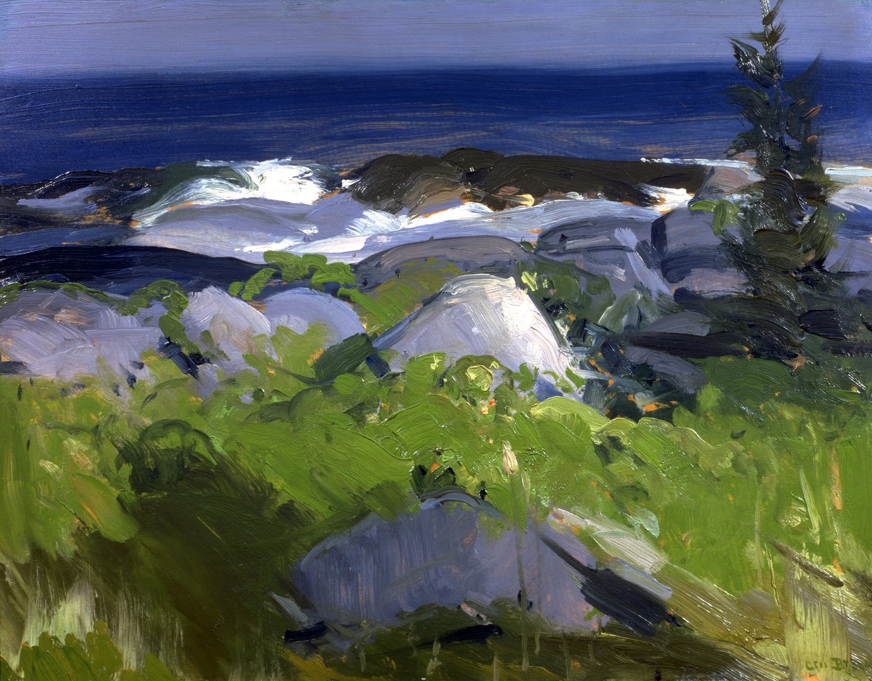 Rivage recouvert de vignes--Monhegan Island - George Bellows