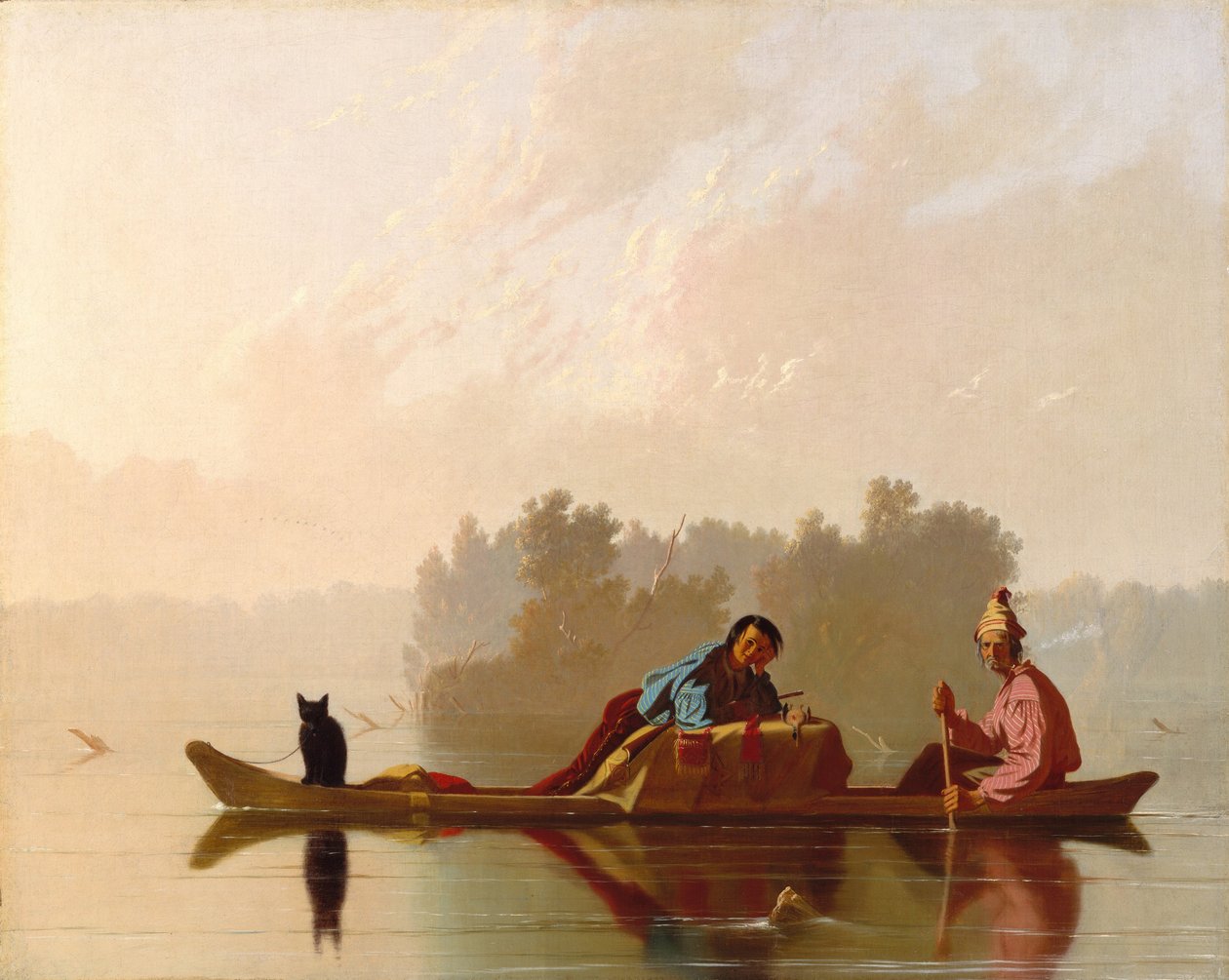 Commerçants de fourrures descendant le Missouri - George Caleb Bingham